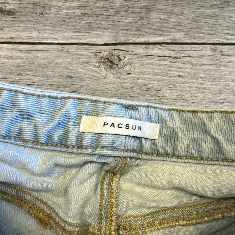 Pacsun high rise festival women’s distressed jeans shorts size 27 - Picture 3 of 5
